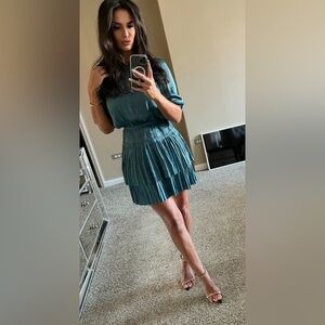 Elegant Teal Mini Dress